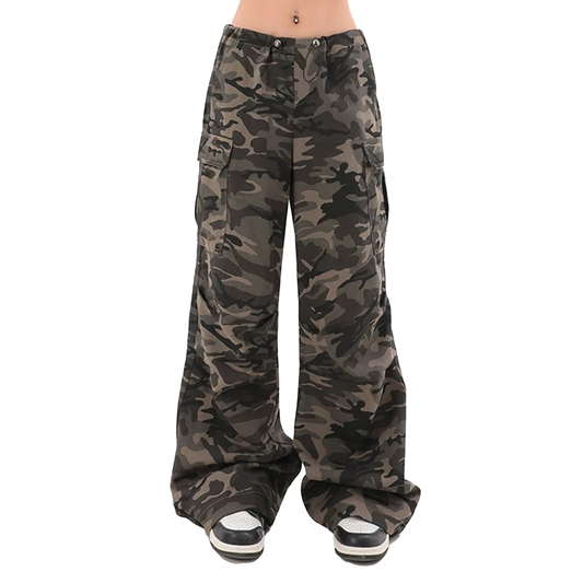 Camouflage Loose Wide Leg Pants