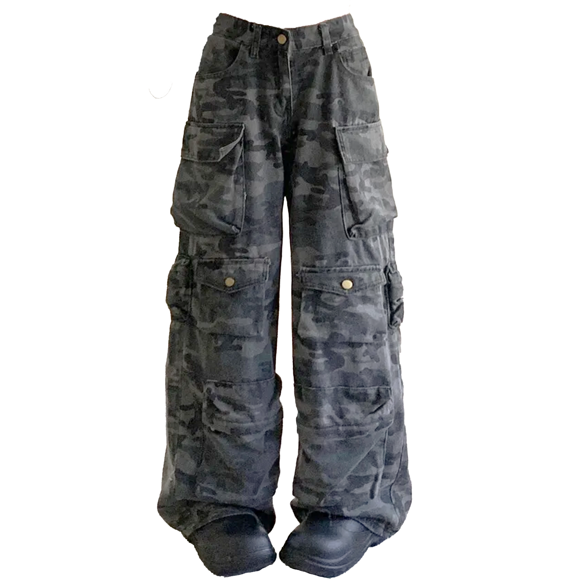 Camo Cargo Wide Trousers - PWM