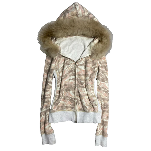 Camouflage Slim Zipper Hoodie