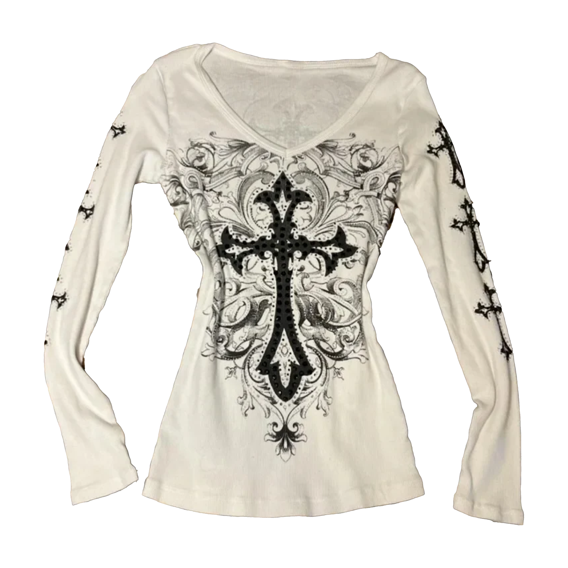 Gothic Cross Slim Fit Long Sleeve - PWM