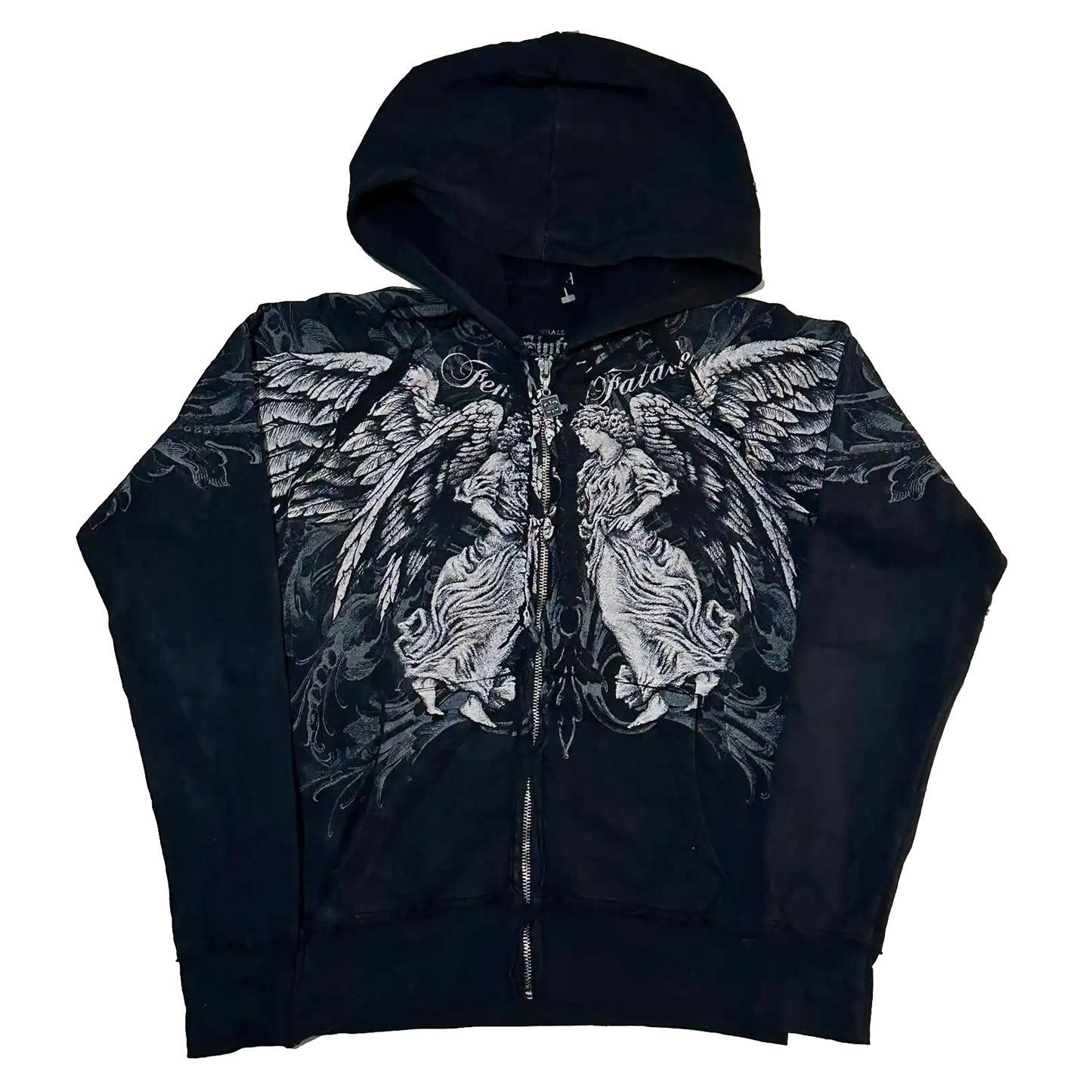 Gothic Skull Oversize Zipper Hoodie