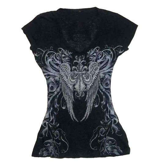 Gothic Pattern Slim-fit T-shirt