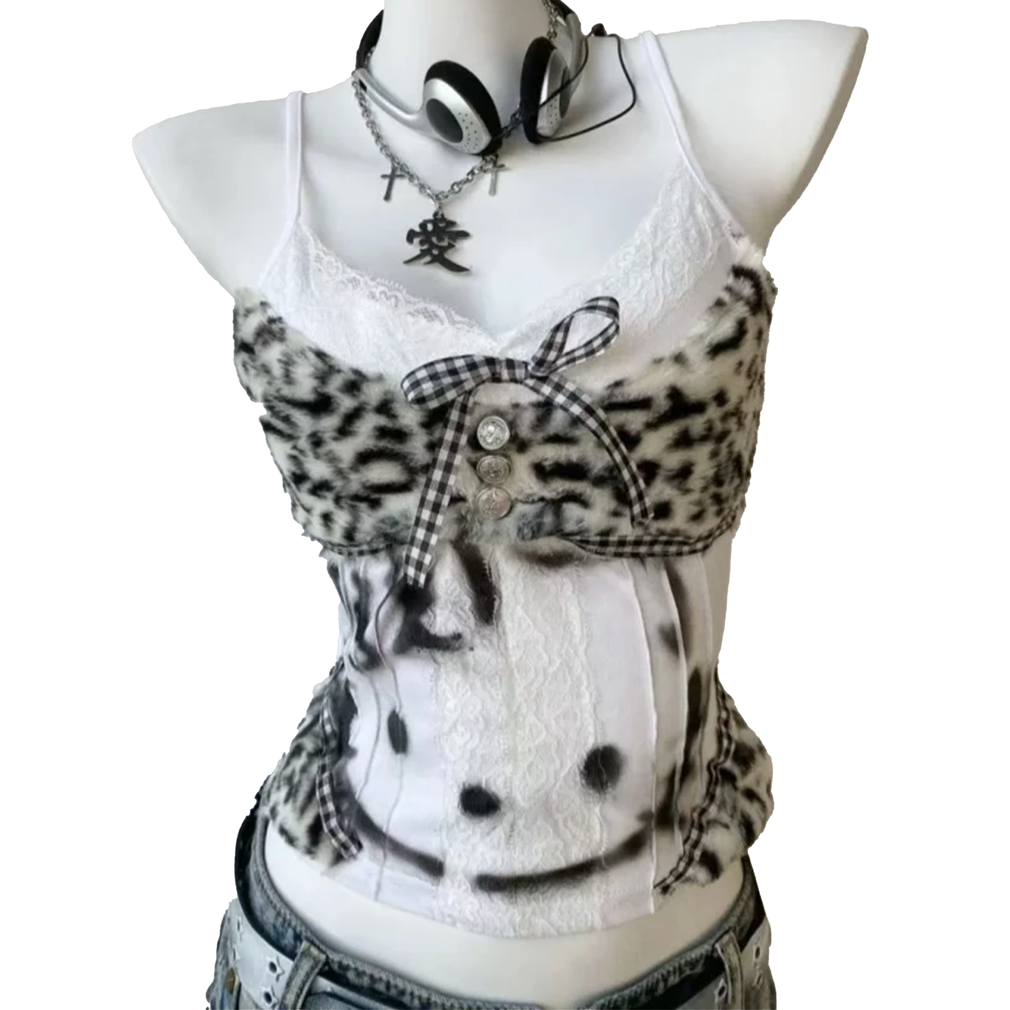 Leopard Hottie Kawaii Halter Tank Tops
