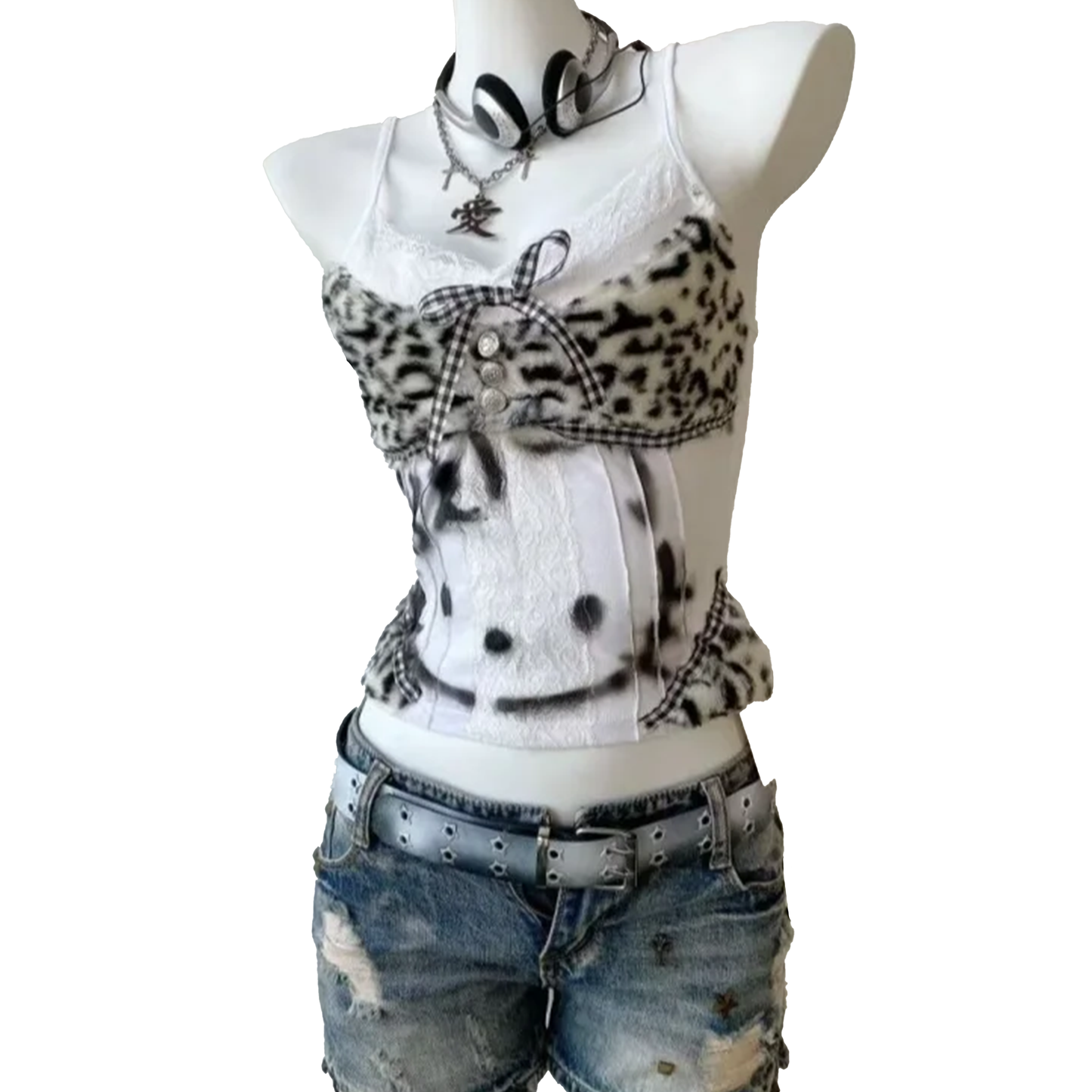 Leopard Hottie Kawaii Halter Tank Tops