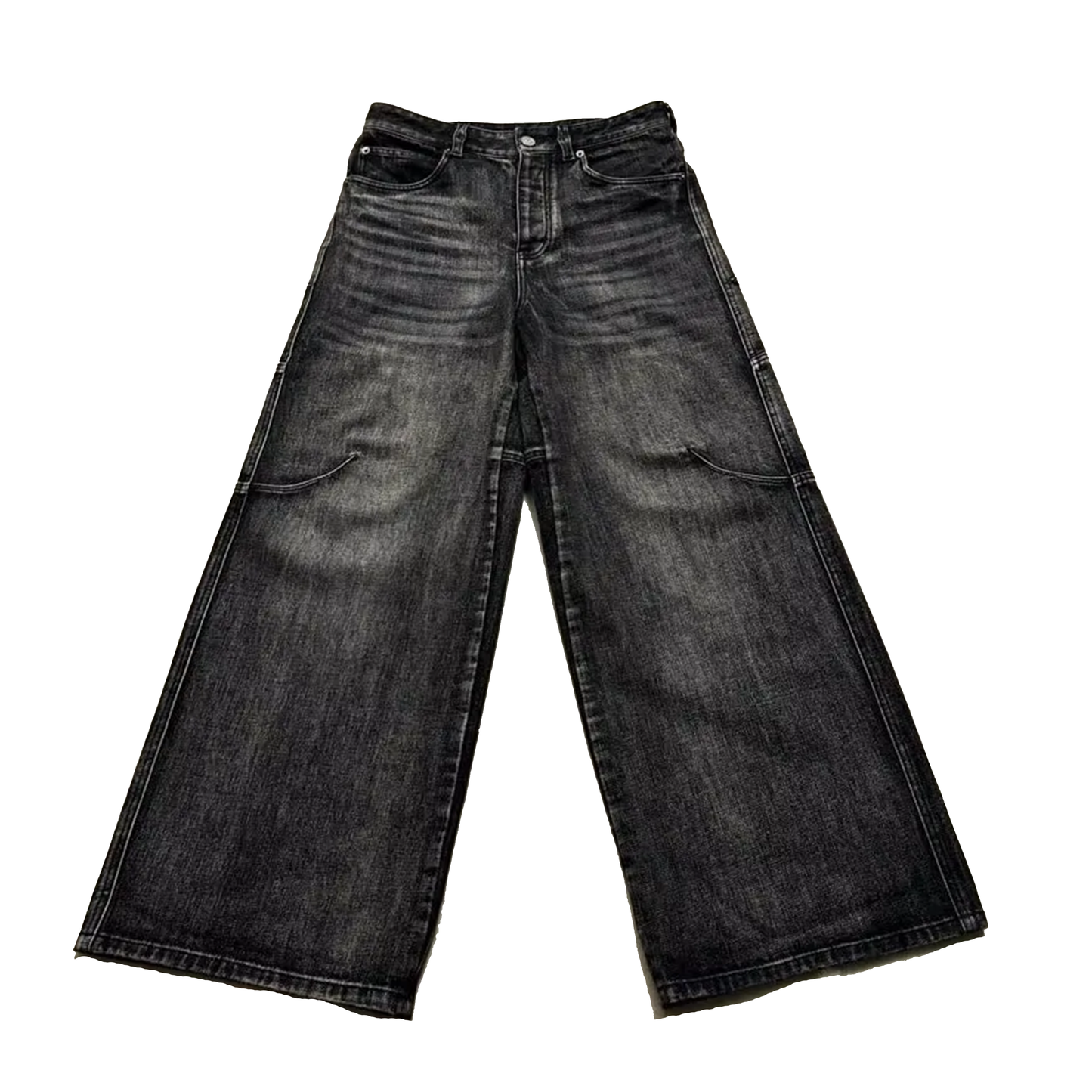 Stitching Washed Make Old Baggy Jeans - PWM