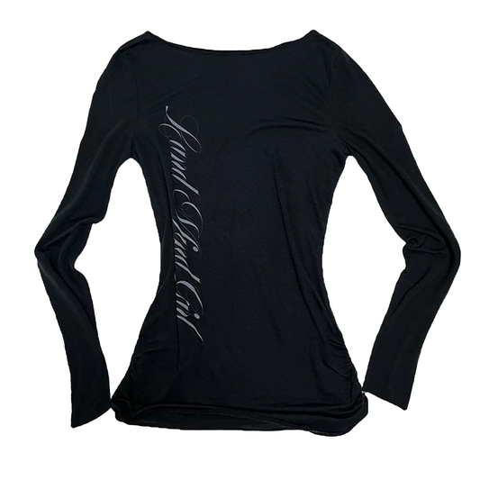 Gothic Letter Print Long Sleeve T-shirt