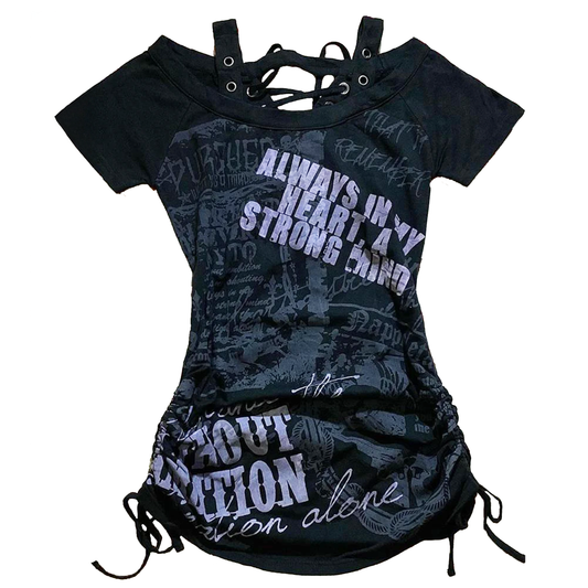 Letter Print Slim Fit T-shirt