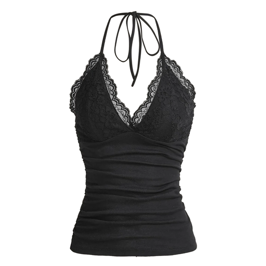 Lace Patchwork Halter Top - PWM