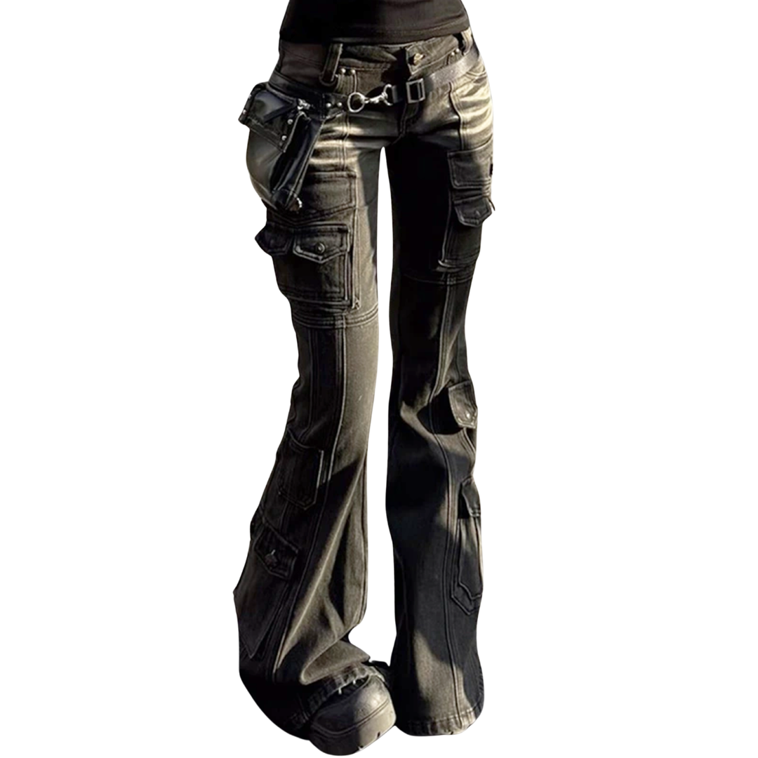 Low Waist Multi-Pocket Cargo Jeans - PWM