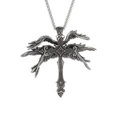 Angel Wings Cross Pendant Necklace - PWM