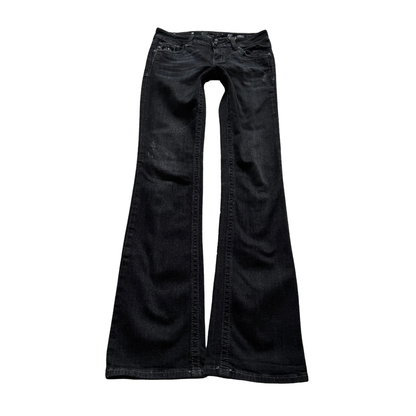 Washed Distressed Black Jeans