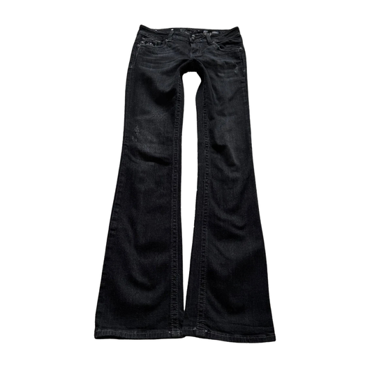Washed Distressed Black Jeans