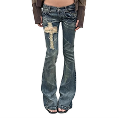 2000s Cross Damaged Jeans - PWM