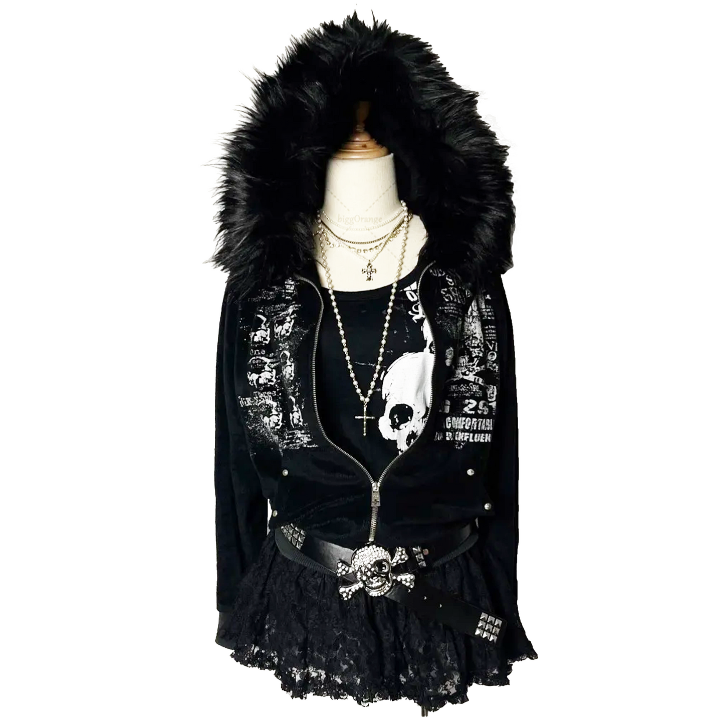 Fur Collar Zipper Hoodie