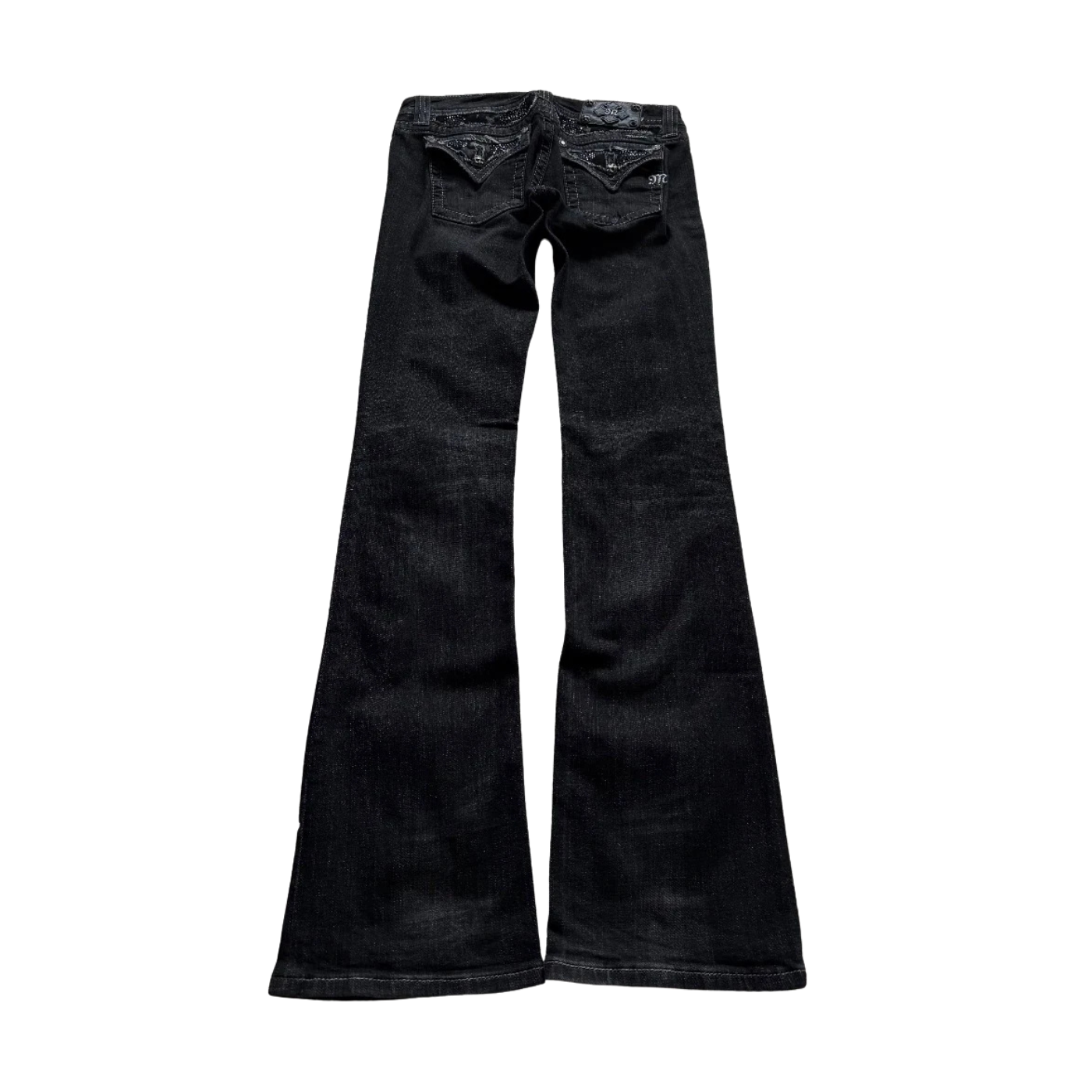 Washed Distressed Black Jeans
