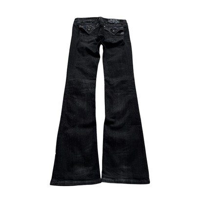Washed Distressed Black Jeans