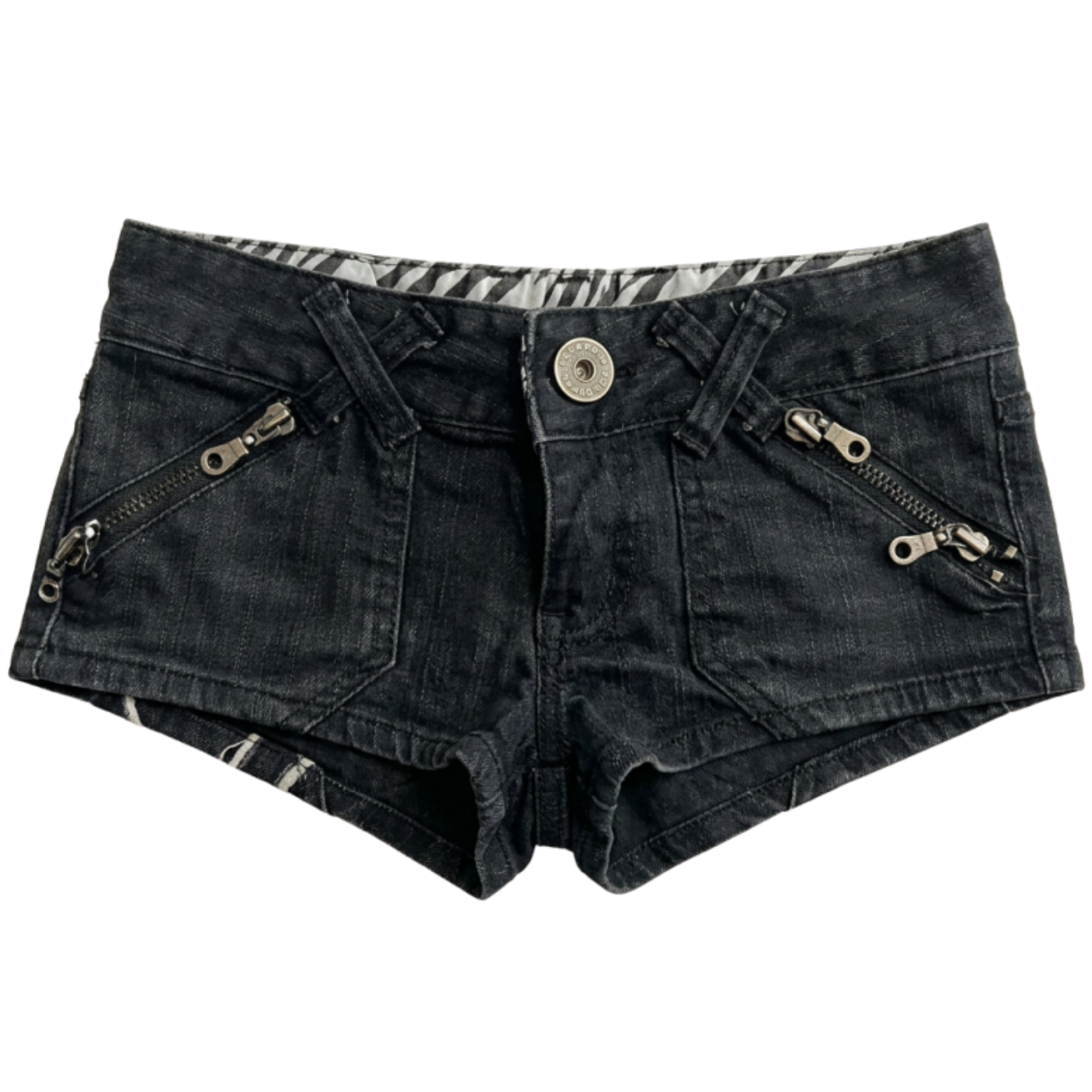 Goth Slim Denim Shorts