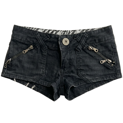 Goth Slim Denim Shorts