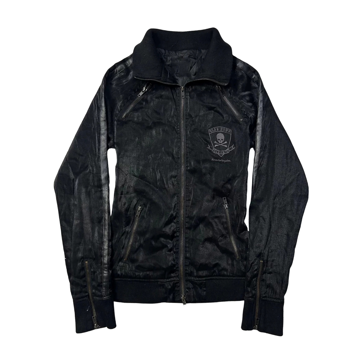 Retro Skull Zip Motorcycle Jacket