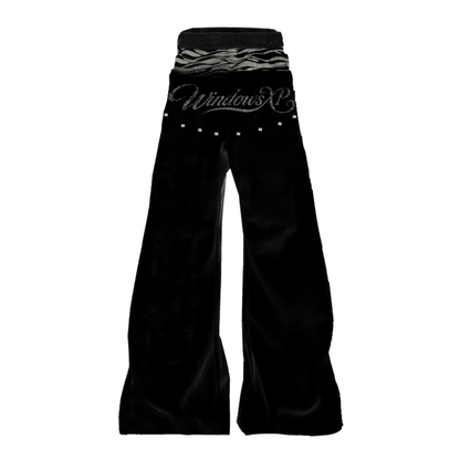 Tiger Striped Double Waist Loose Pants