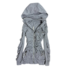 Gathered Slim-Fit Hooded Jacket - PWM