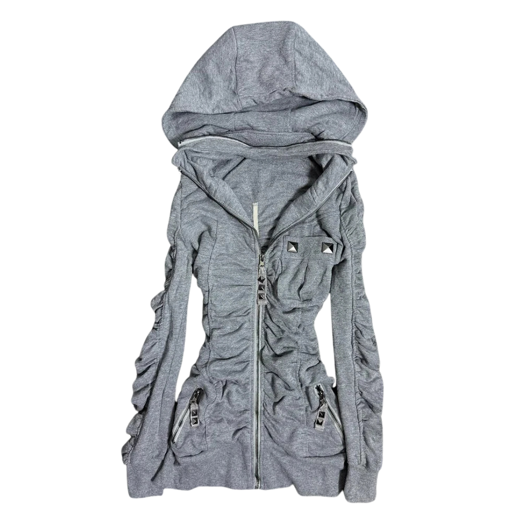 Gathered Slim-Fit Hooded Jacket - PWM