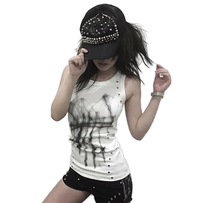 Tattoo Print Tank Top