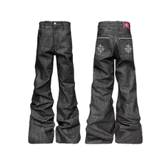 Stacked Raw Selvedge Flare Jeans