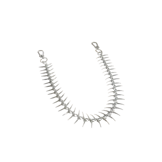 Metal Fishbone Skeleton Belt Chain