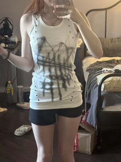 Tattoo Print Tank Top