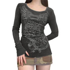 Fairy Graphic Slim Fit Long Sleeve tee - PWM