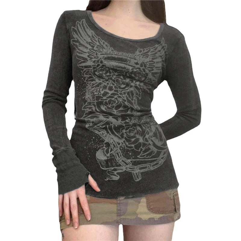 Fairy Graphic Slim Fit Long Sleeve tee - PWM