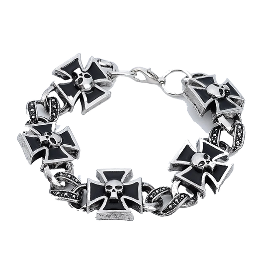 Cross Shape Skull Pattern Bracelet