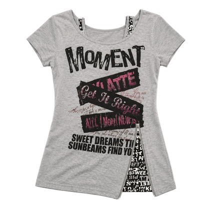 Fake Two-piece Graphic Print T-shirt