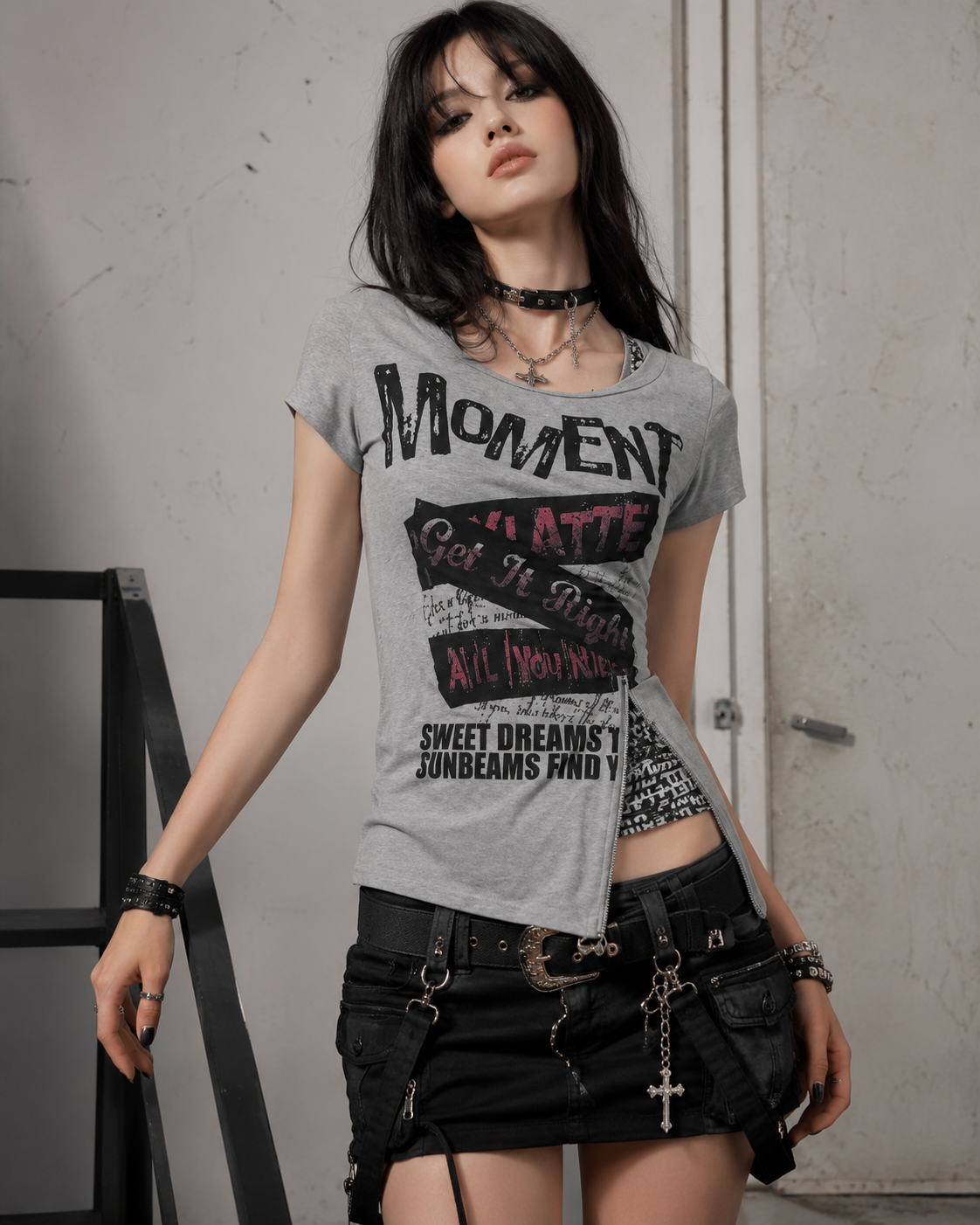 Fake Two-piece Graphic Print T-shirt