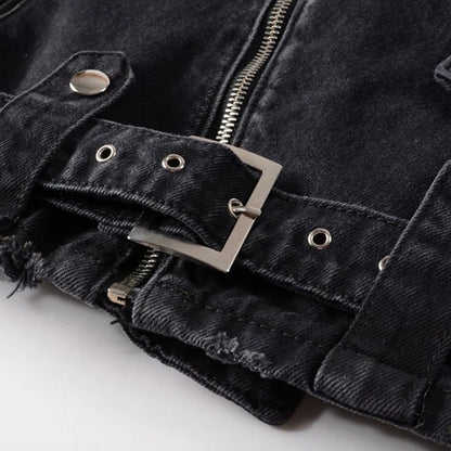 Denim Biker Jacket