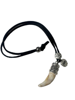 Faux Wolf-Fang Adjustable Pendant Necklace