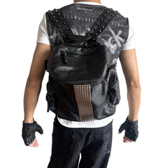 Dark Punk Pyramid Stud Backpack