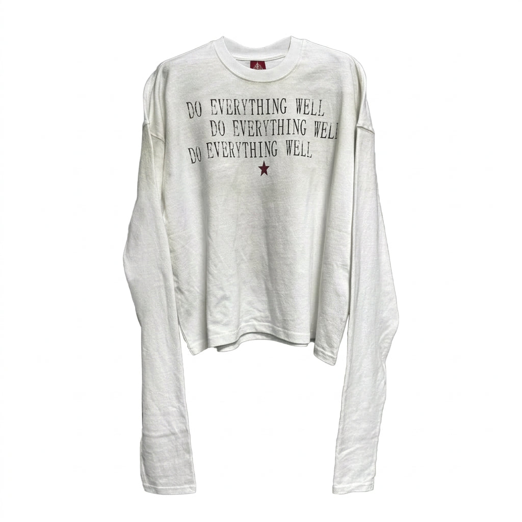 Red Star Spray Boxy Long Sleeve T-Shirt