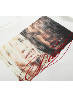 Millennial Portrait Embroidered Graphic T-Shirt