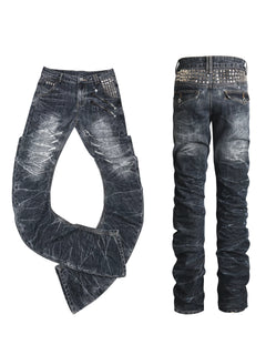 Vintage Scratch Stud Low-Rise Slouch Jeans
