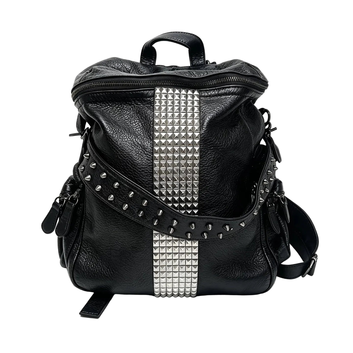 Dark Punk Pyramid Stud Backpack