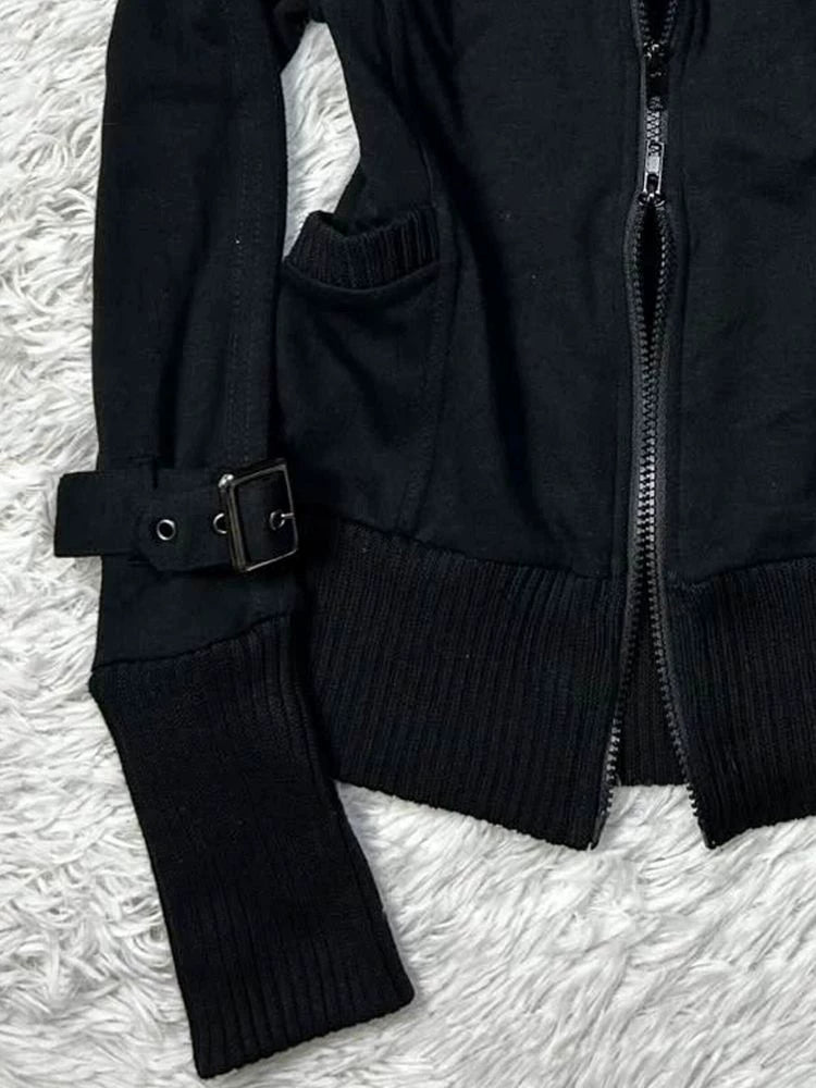 Vintage American Retro Stand Collar Biker Jacket
