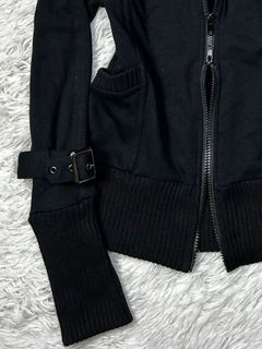 Vintage American Retro Stand Collar Biker Jacket