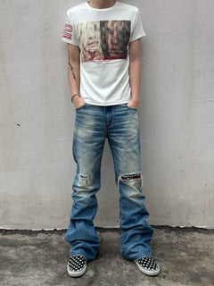 Millennial Portrait Embroidered Graphic T-Shirt