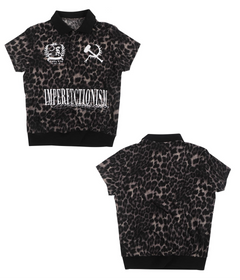 Black Leopard Slim Polo Shirt