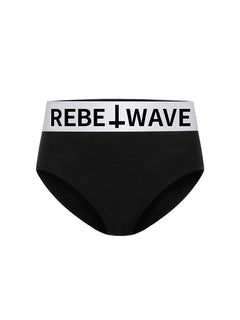 Rebel Wave Logo High-Waist Briefs
