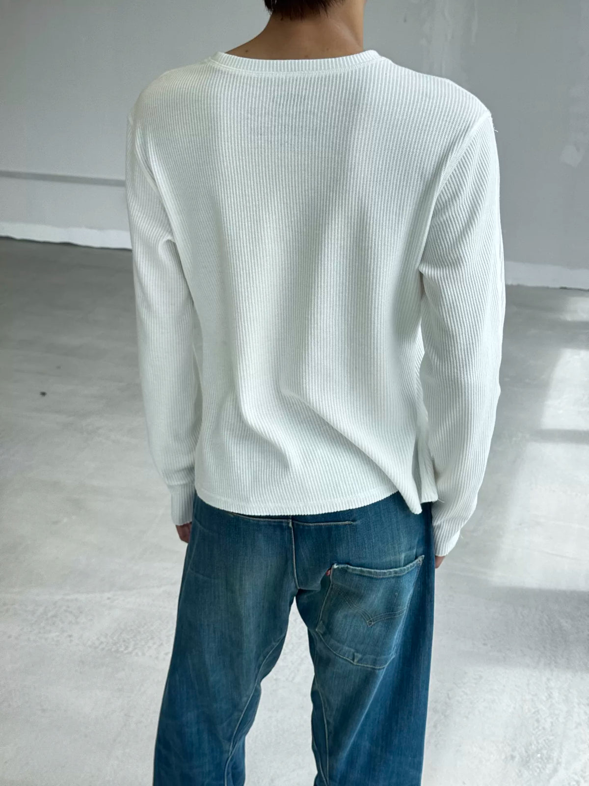 Waffle Graphic Slim Crew Sweatshirt