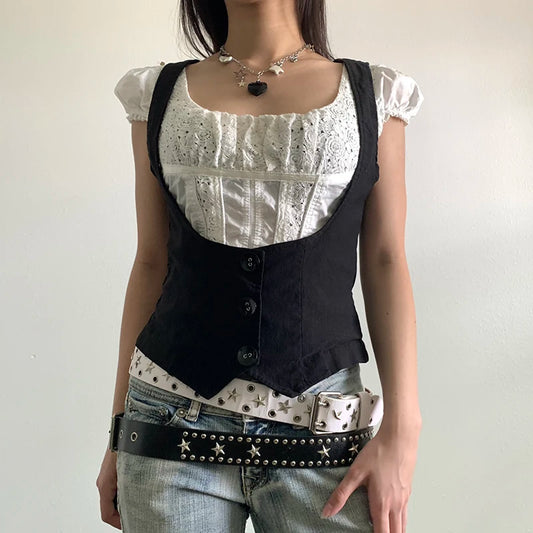 Button Up Corset Top