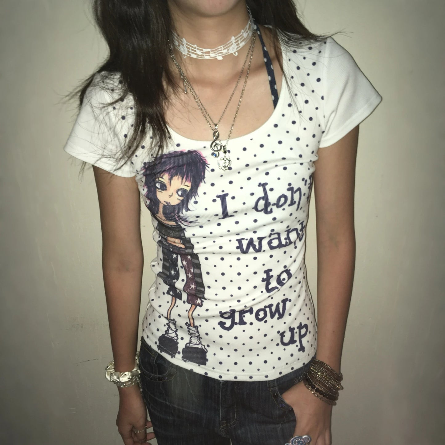 Girl Graphic Print Slim-Fit T-shirt
